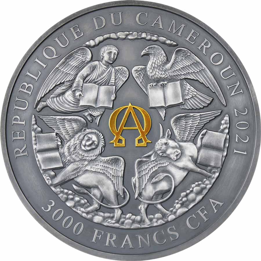 2021 Cameroon 3 Ounce Apocalypse Lady & the Dragon High Relief Gilded Silver Coin 2021 Cameroon 3 Ounce Apocalypse Lady & the Dragon High Relief Gilded Silver Coin