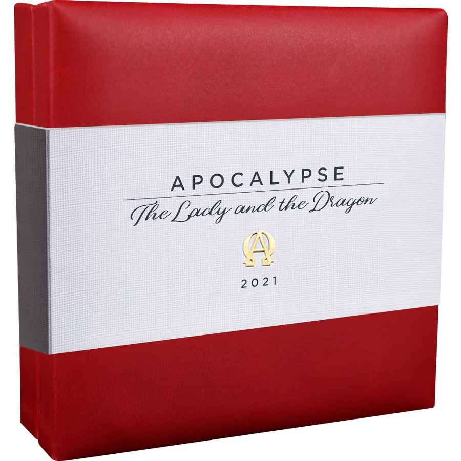 2021 Cameroon 3 Ounce Apocalypse Lady & the Dragon High Relief Gilded Silver Coin 2021 Cameroon 3 Ounce Apocalypse Lady & the Dragon High Relief Gilded Silver Coin