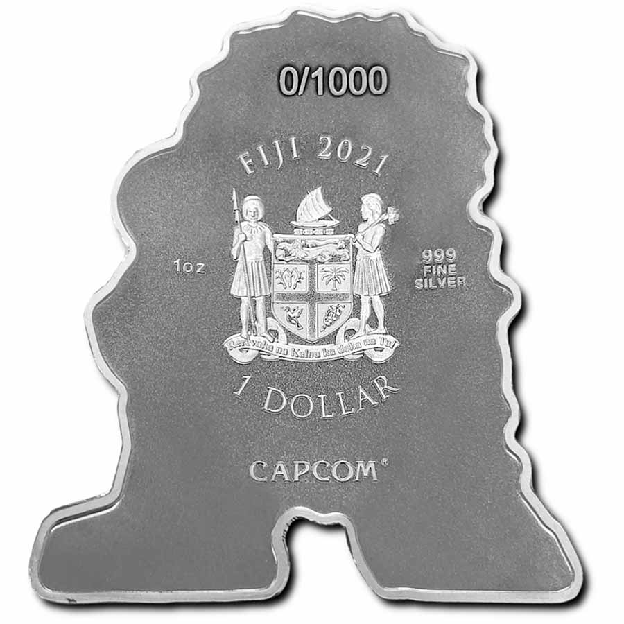 2021 Fiji 1 Ounce CAPCOM Street Fighters Ryu Silver Proof Coin