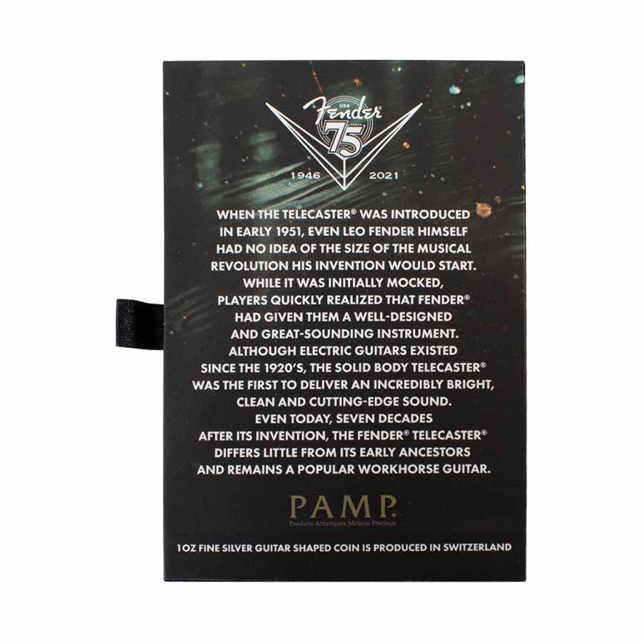 2021 Solomon Islands 1 Ounce Fender Telecaster Silver Coin 2021 Solomon Islands 1 Ounce Fender Telecaster Silver Coin