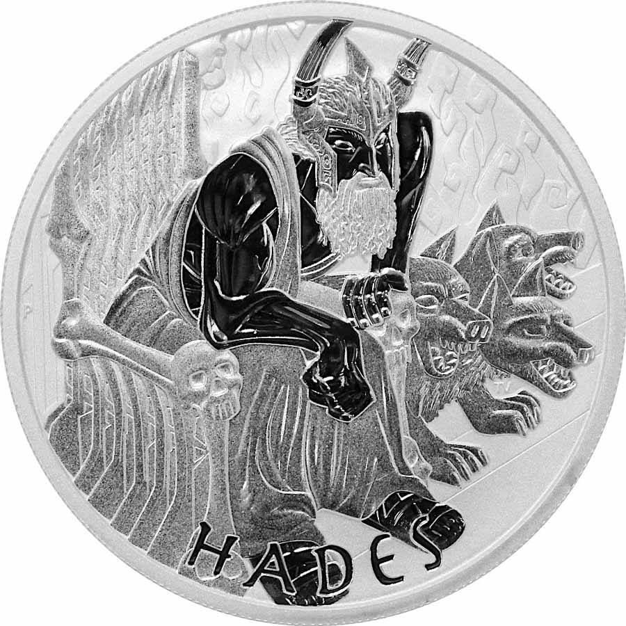 2021 Tuvalu 5 Ounce Hades Gods Of Olympus BU Silver Coin 2021 Tuvalu 5 Ounce Hades Gods Of Olympus BU Silver Coin