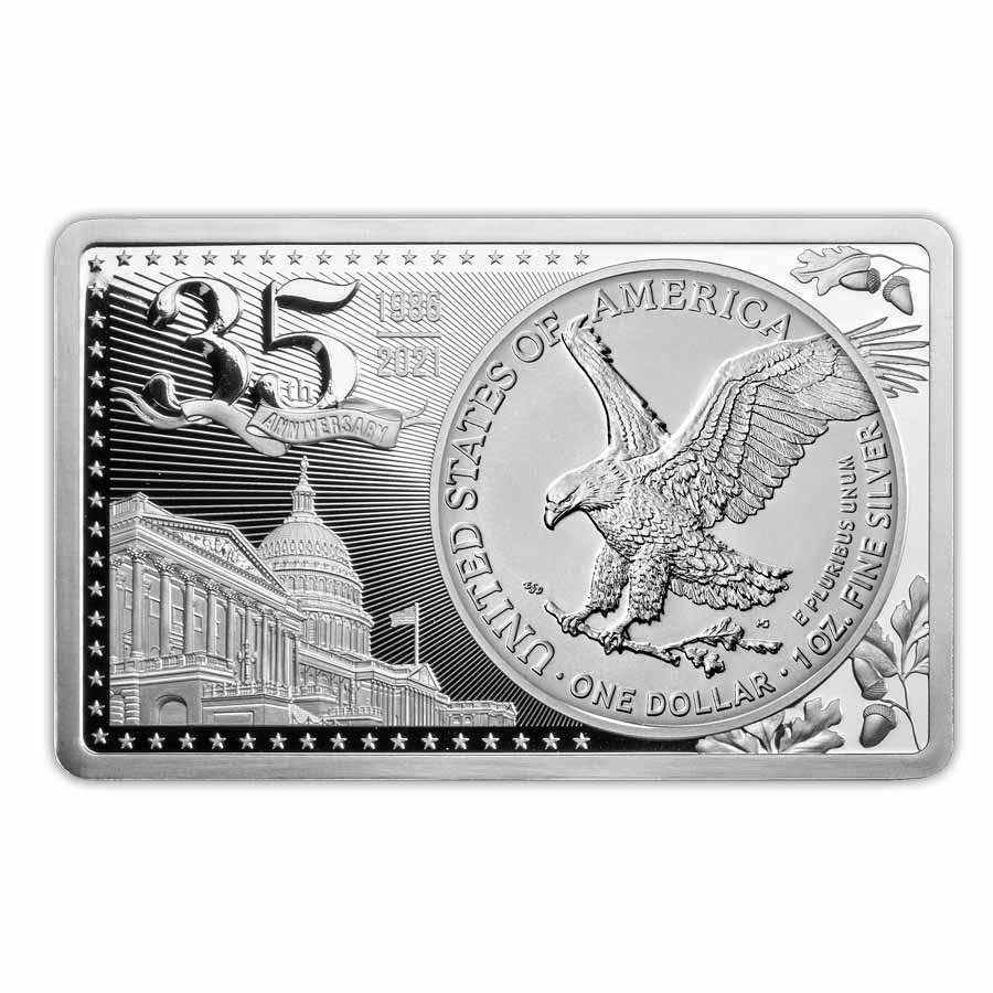 2021 3 Ounce 35th Anniversary American Silver Eagle Commemorative Set 2021 3 Ounce 35th Anniversary American Silver Eagle Commemorative Set