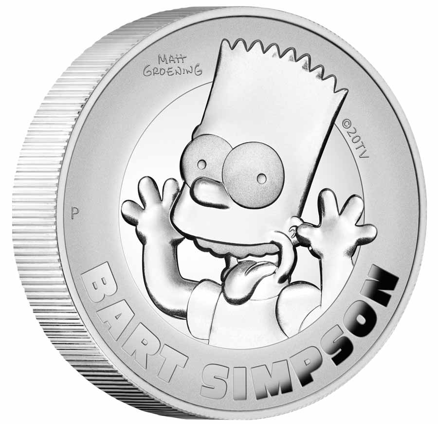 2022 Tuvalu 2 Ounce Bart Simpson High Relief Silver Coin 2022 Tuvalu 2 Ounce Bart Simpson High Relief Silver Coin