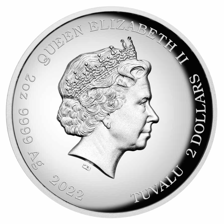 2022 Tuvalu 2 oz Bart Simpson High Relief Silver Proof Coin 2022 Tuvalu 2 oz Bart Simpson High Relief Silver Proof Coin