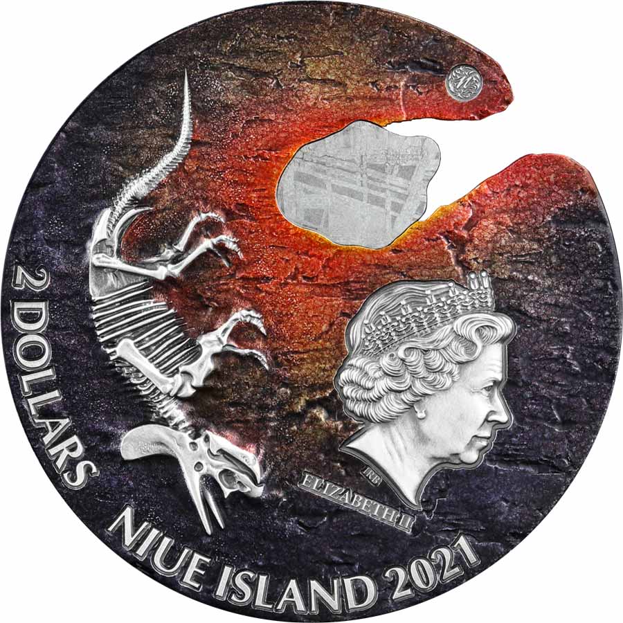 2021 Niue 2 Ounce Impact Moments Meteorite High Relief Antique Finish Silver Coin 2021 Niue 2 Ounce Impact Moments Meteorite High Relief Antique Finish Silver Coin