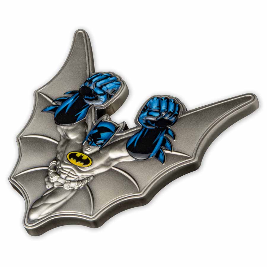2022 Batman DC Comics 3D Shaped Antique Finish Silver Coin 2022 Batman DC Comics 3D Shaped Antique Finish Silver Coin