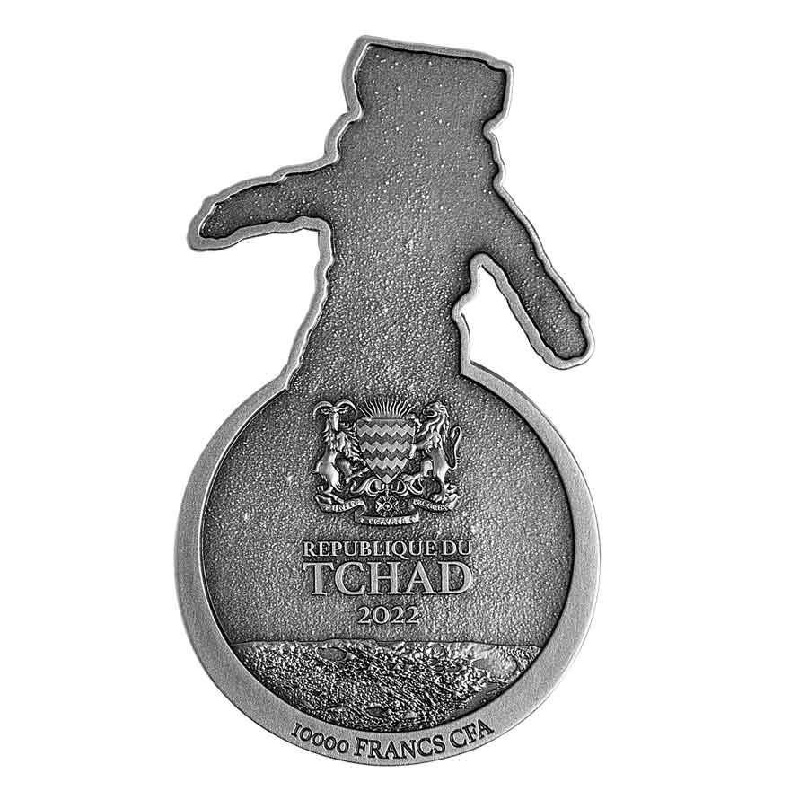 Astronaut on the Moon 2 oz High Relief Antique Finish Silver Coin Astronaut on the Moon 2 oz High Relief Antique Finish Silver Coin