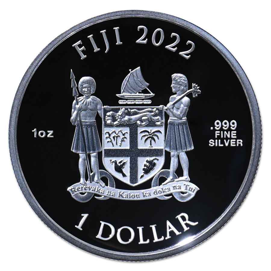 2022 Fiji 1 oz Blue Marble Domed Color Silver Proof Coin 2022 Fiji 1 oz Blue Marble Domed Color Silver Proof Coin