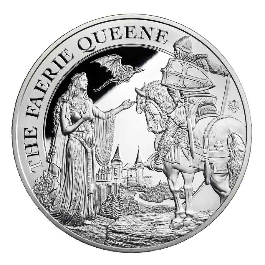 2022 St. Helena 1 Kilogram Faerie Queene Una & Redcrosse Silver Proof Coin 2022 St. Helena 1 Kilogram Faerie Queene Una & Redcrosse Silver Proof Coin