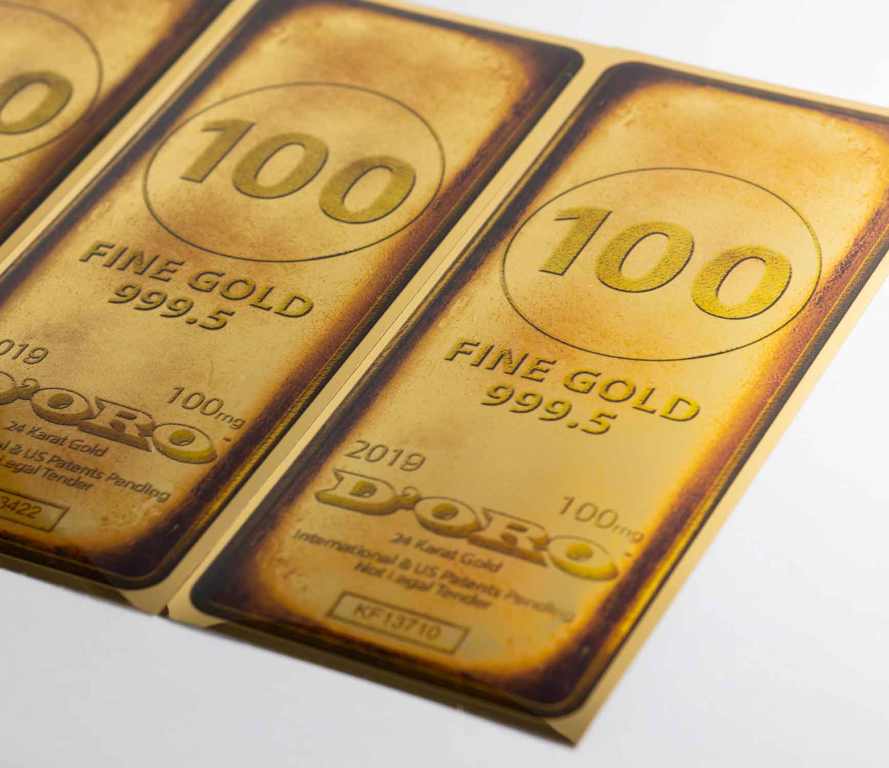 Aurum 1/10th Gram Gold Bar 24K Gold Note Aurum 1/10th Gram Gold Bar 24K Gold Note