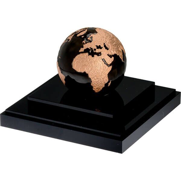 2022 Barbados 3 oz Dark Marble Rose Gold Spherical Silver Coin 2022 Barbados 3 oz Dark Marble Rose Gold Spherical Silver Coin