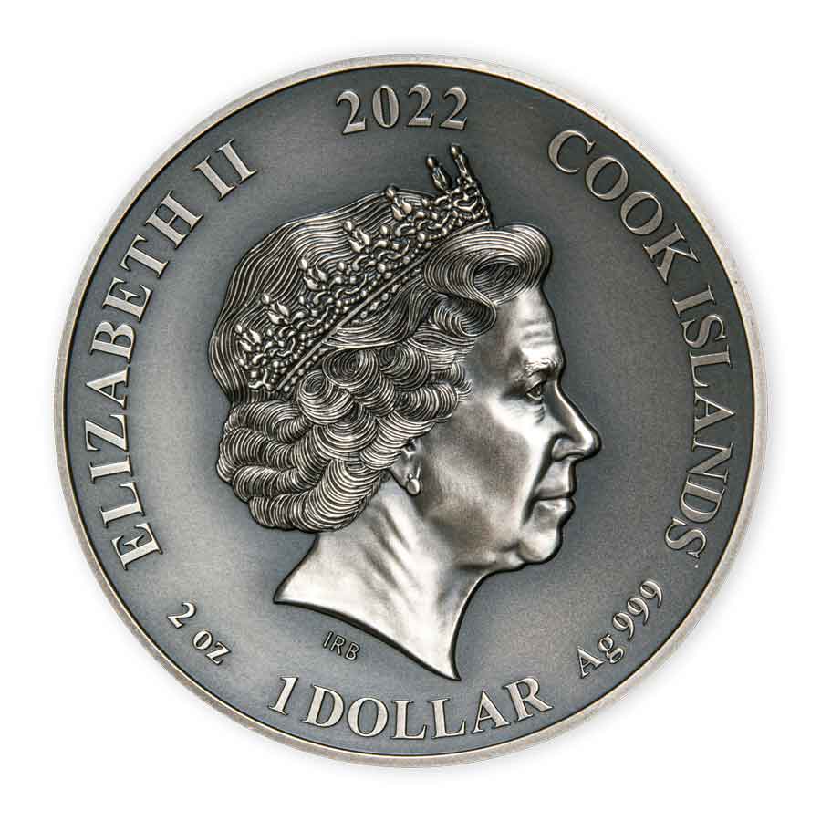 2022 Cook Islands oz Norse Gods Heimdall High Relief Gold Plated Antique Finish Silver Coin 2022 Cook Islands oz Norse Gods Heimdall High Relief Gold Plated Antique Finish Silver Coin