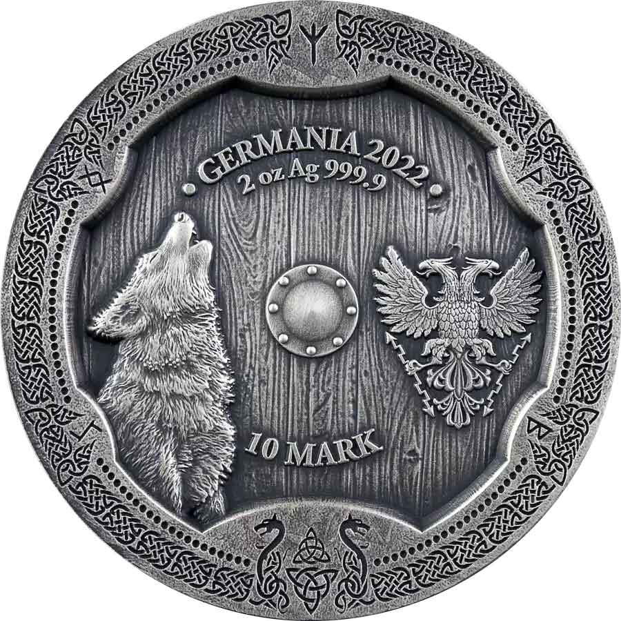 2022 Germania Hildegard High Relief UV Color Silver Round 2022 Germania Hildegard High Relief UV Color Silver Round