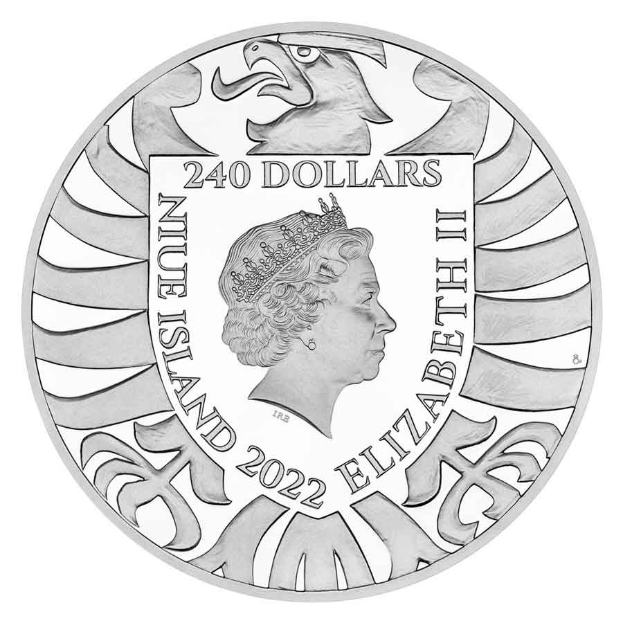 76188-751-1r-1024 2022 Niue 3 Kg Czech Lion Hologram Security Privy Silver Proof Coin