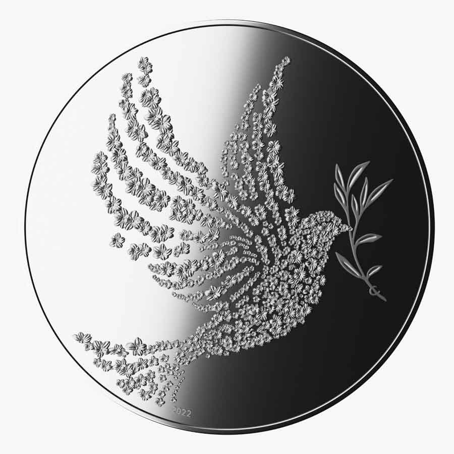 2022 Niue 1 Ounce Peace Dove High Relief Silver Proof Coin 2022 Niue 1 Ounce Peace Dove High Relief Silver Proof Coin