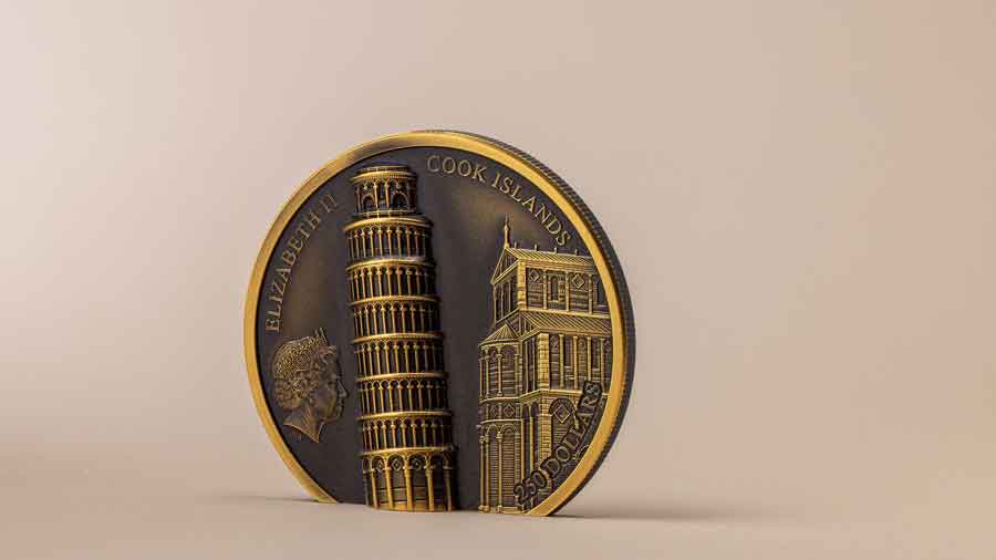 30142_Leaning-Tower-of-Pisa-1oz-Au_s2web Leaning Tower of Pisa 1 oz Antique Finish Gold Coin