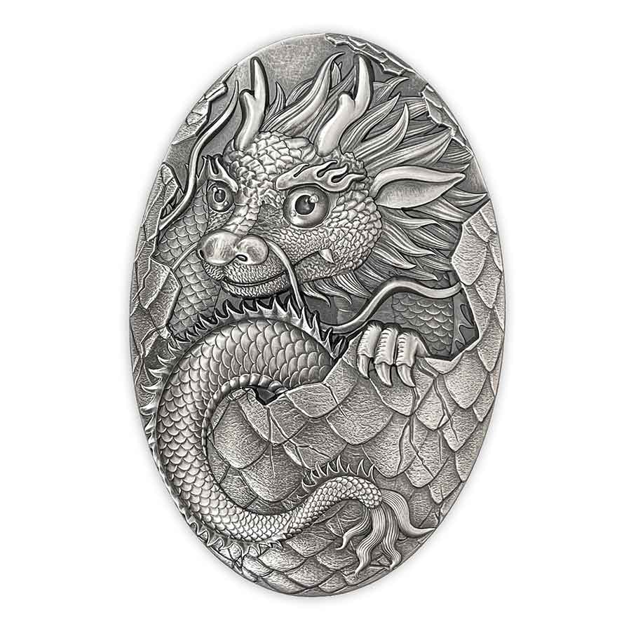 5oz-Dragon-Egg-Box_rev_v1 2024 Djibouti 5 Ounce Dragon Egg 3D Shaped Antique Finish Silver Coin
