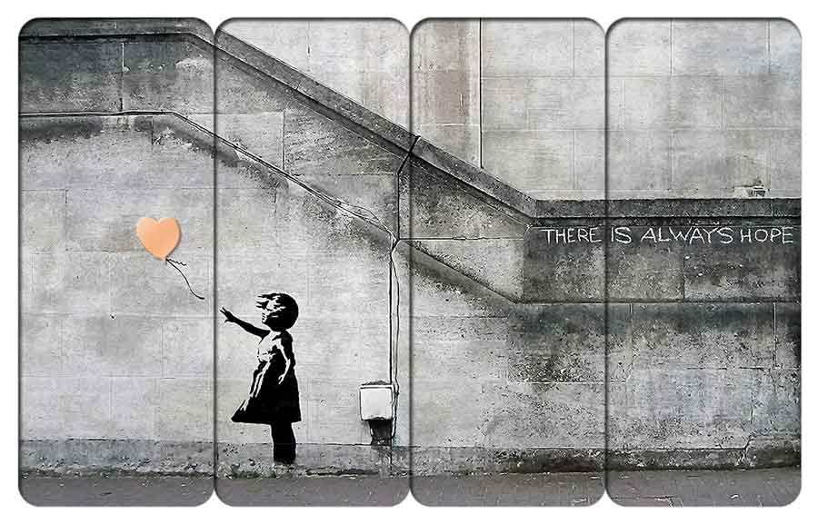 Banksy-für-alle_2 2022 Banksy Girl With Balloon Silver Bar Collection