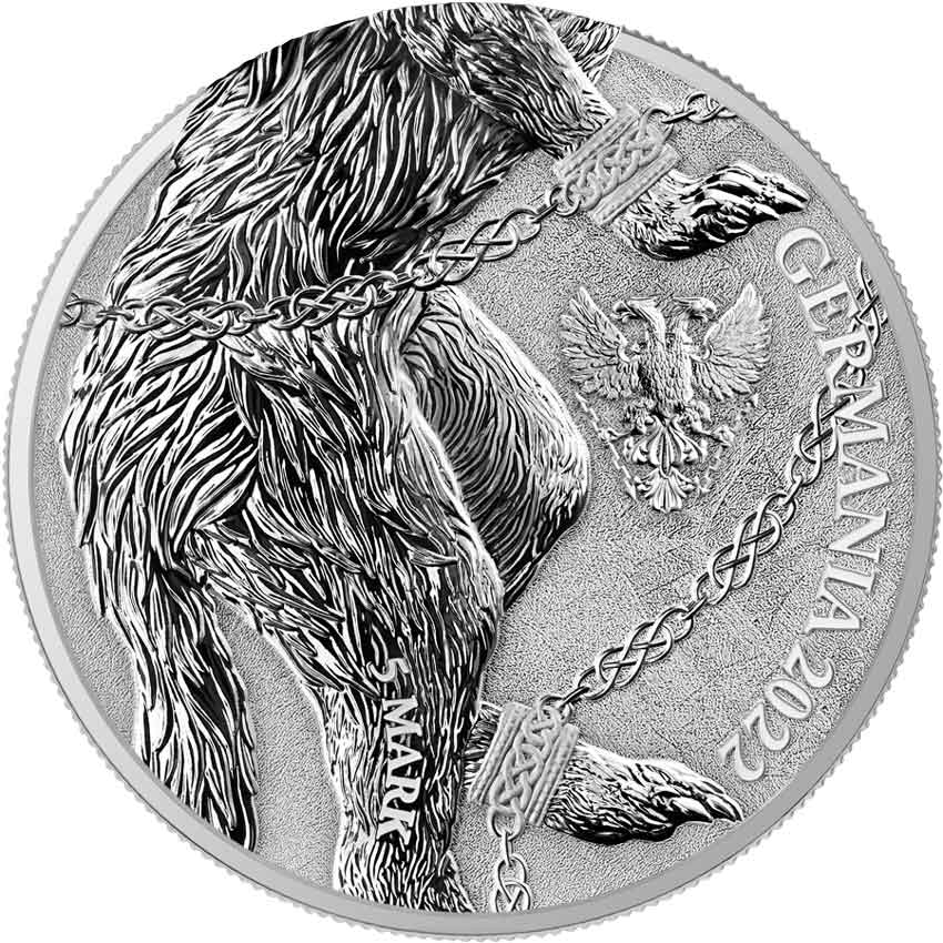 fenrir-1-oz-silver-bu_rewers-900 2022 Germania Beasts Fenrir 1 oz Silver Round