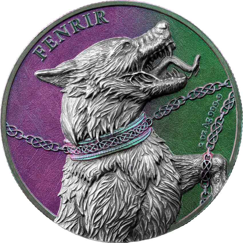 fenrir-uhr-2-oz-ag-b_900px 2022 Germania 2 Ounce Beasts Chameleon Fenrir UV Color Silver Round