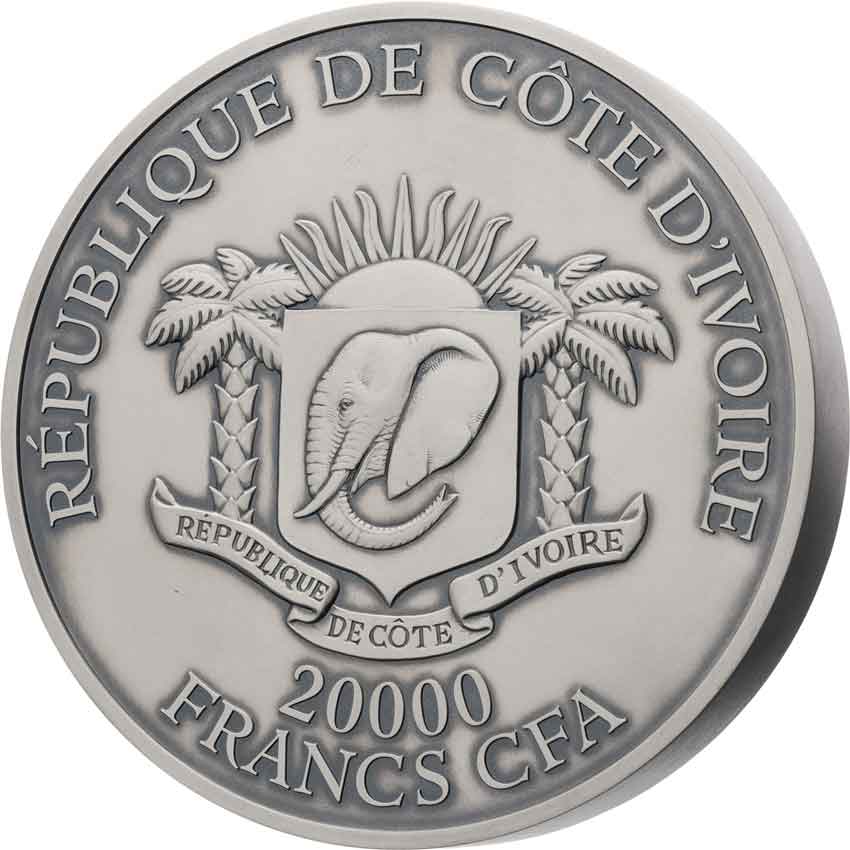 2022_03_21_19992 2021 Ivory Coast 2 kg Big 5 Lion Silver Coin