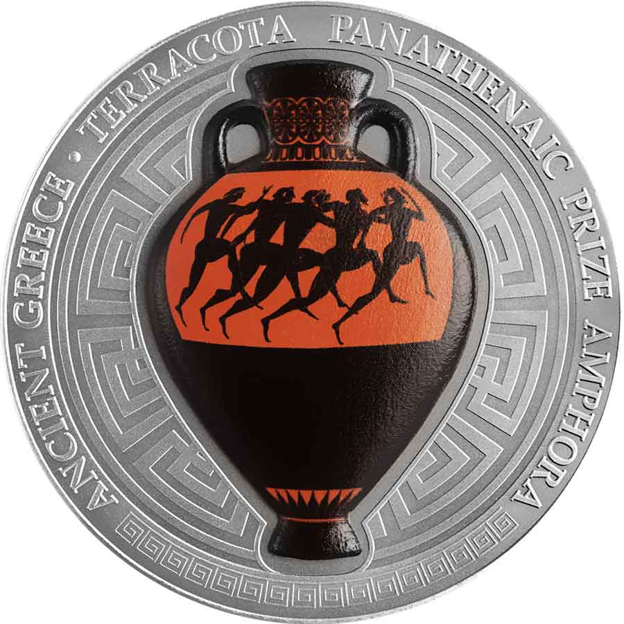 Panathenaic-Prize-Amphora_rev_1000х1000 2022 Ghana 2 Ounce Panathenaic Prize Amphora Antique Finish Silver Coin