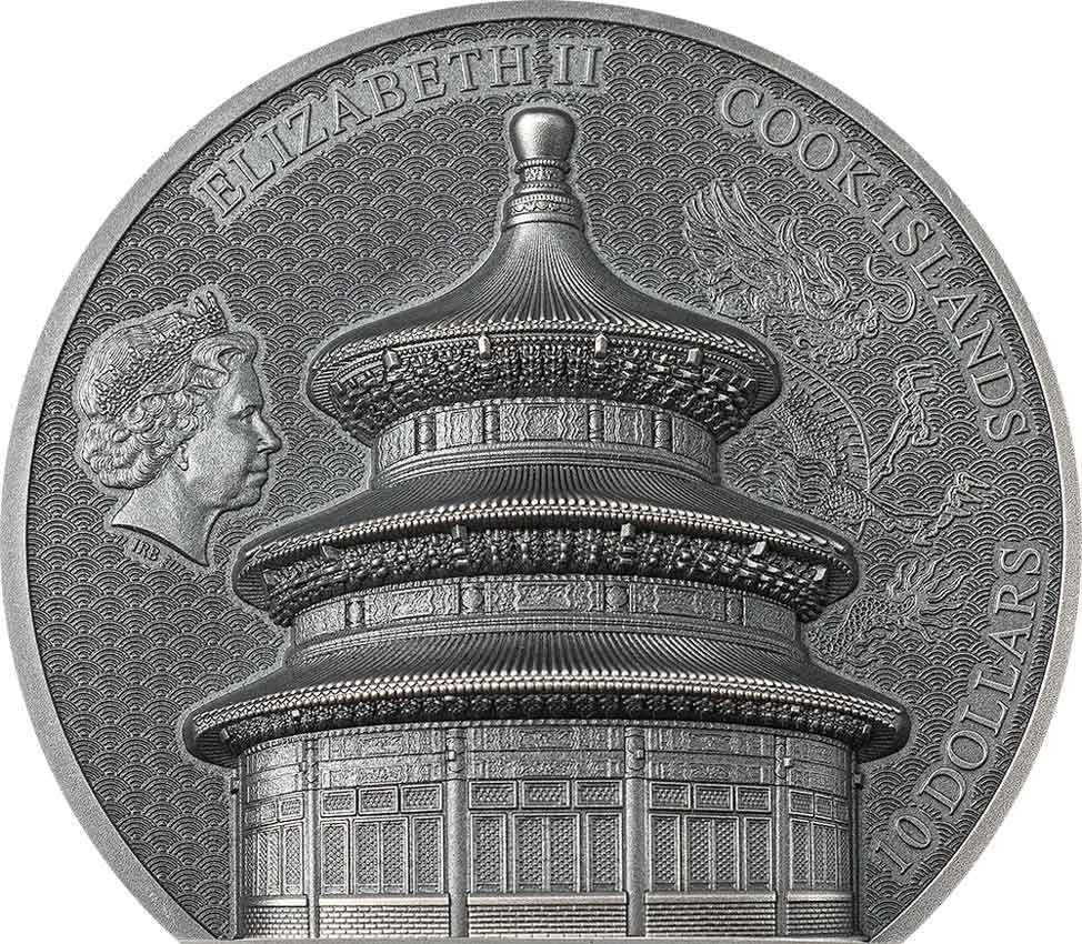 30140_Temple-of-Heaven-2oz_o 2023 Cook Islands 2 oz Temple of Heaven Ultra High Relief Silver Coin