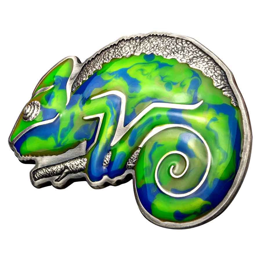 Chameleon-Iso 2023 Shift of Color Chameleon 3 oz Enamel Silver Coin