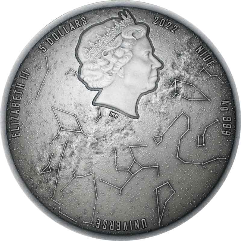 Milky-Way---Universe-(2) 2022 Niue 2 oz Milky Way Universe Concave UV Color Silver Coin