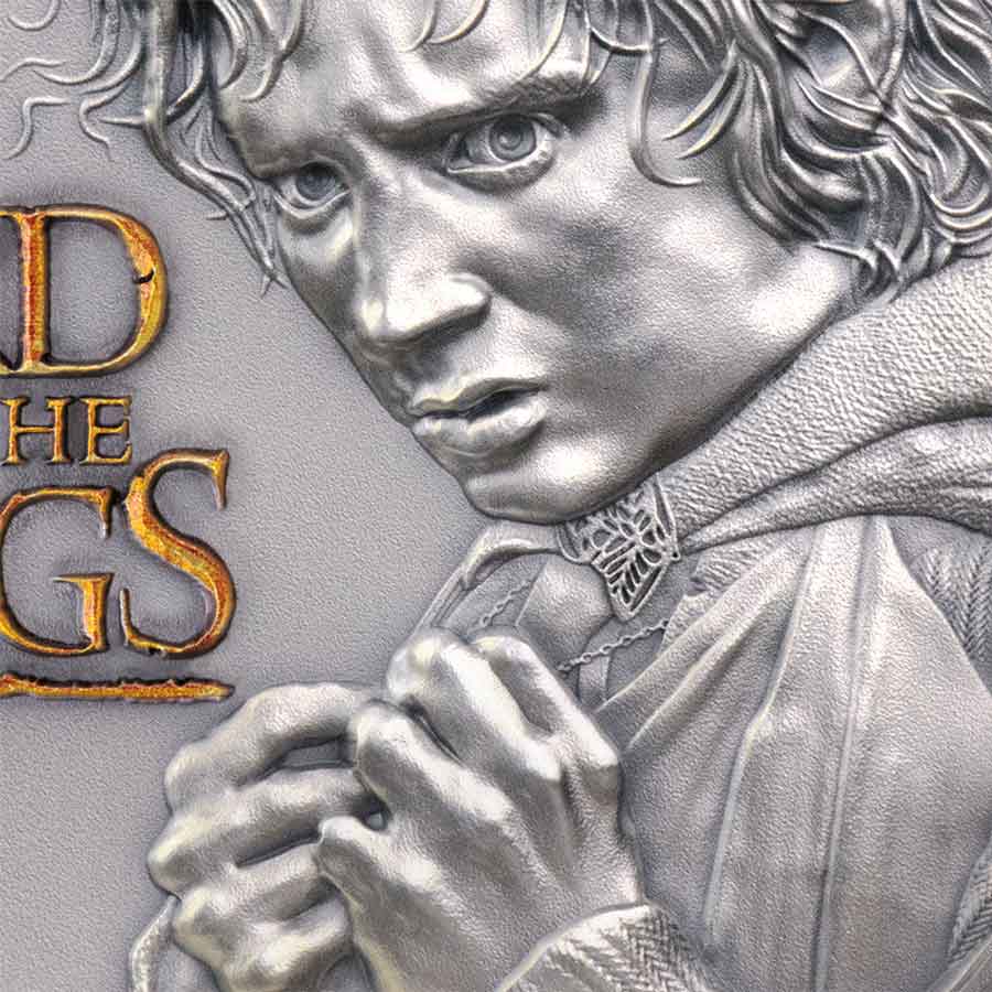 Lord-of-the-Rings_fragm_1000x1000 2022 Cook Islands Lord of the Rings Frodo 2 oz High Relief Silver Coin