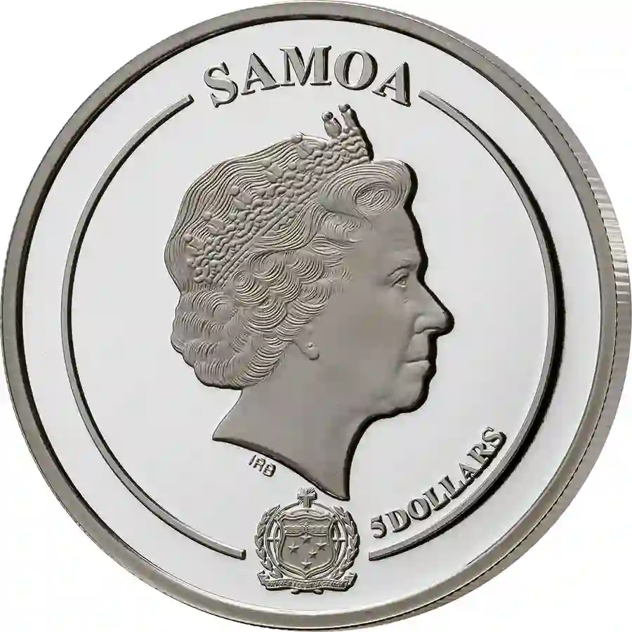 1108396_GFC_Strelitzia_rv 2023 Samoa 1 oz Golden Flower Collection Strelitzia Silver Proof Coin