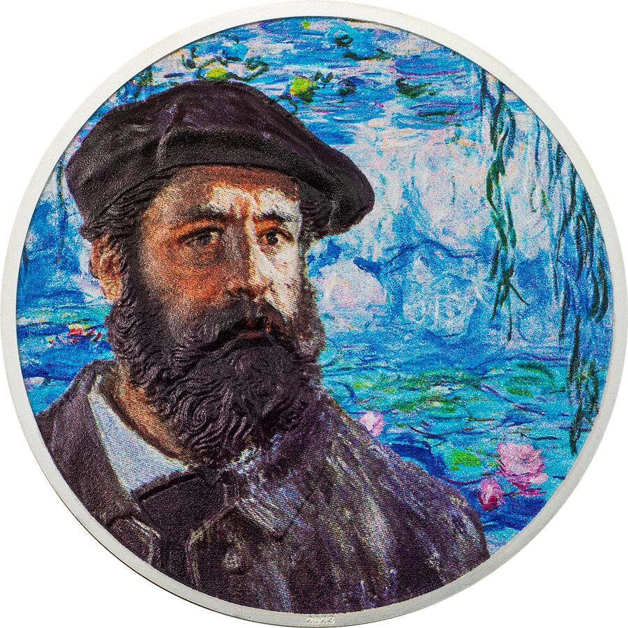 30204_Masters-of-Art---Claude-Monet_r 2023 Cook Islands 2 Ounce Masters of Art Claude Monet High Relief Silver Proof Coin