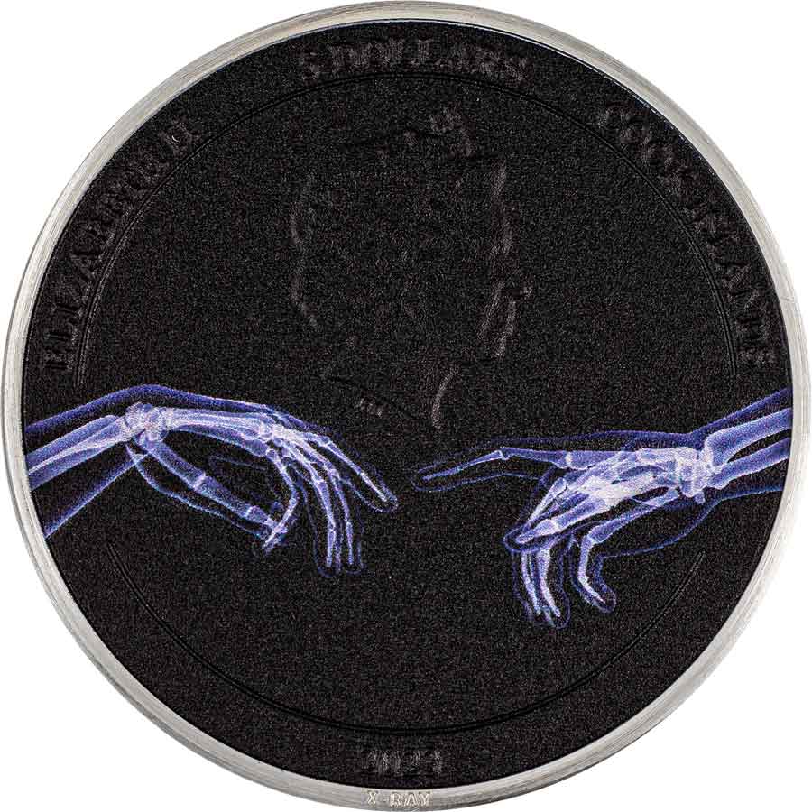 30235_X-Ray-2023---Creation-of-Adam_o 2023 Cook Islands 1 oz X-Ray Creation of Adam Silver Proof Coin