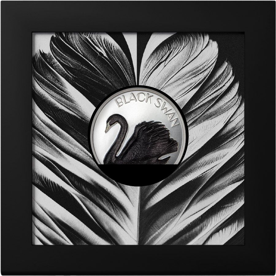 30254_Black-Swan_x 2023 Mirrored Swan High Relief Black Proof Silver Coin