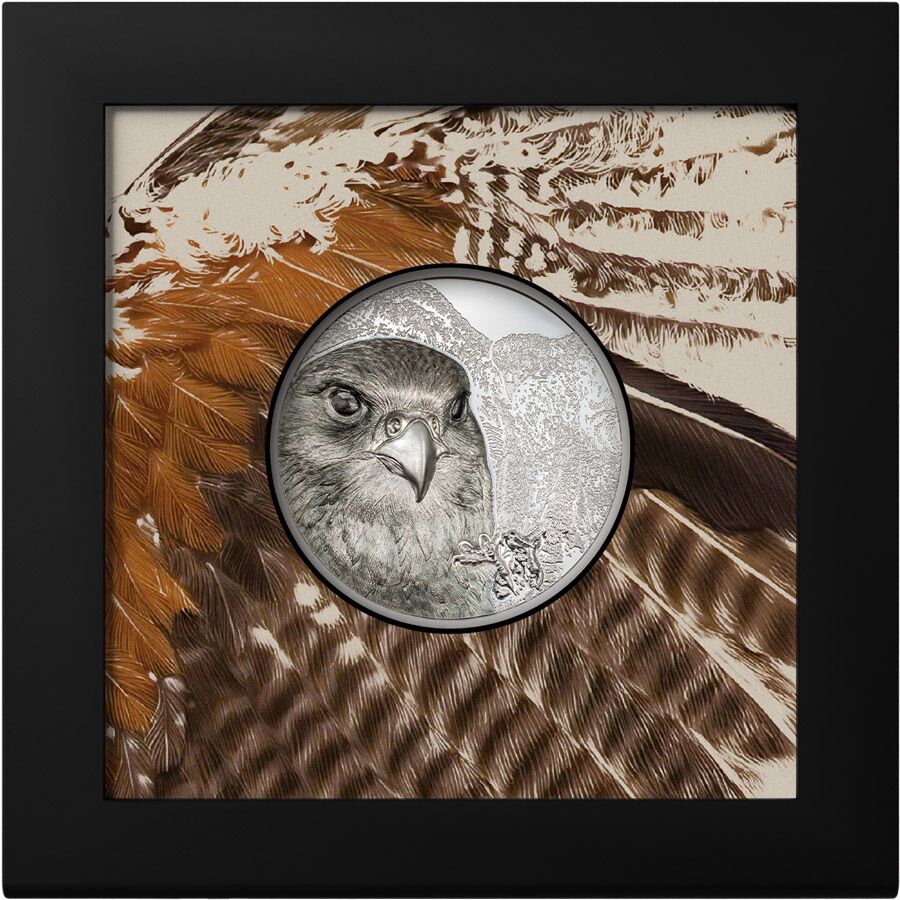 2023 Mongolia 3 oz Mongolian Falcon High Relief Silver Proof