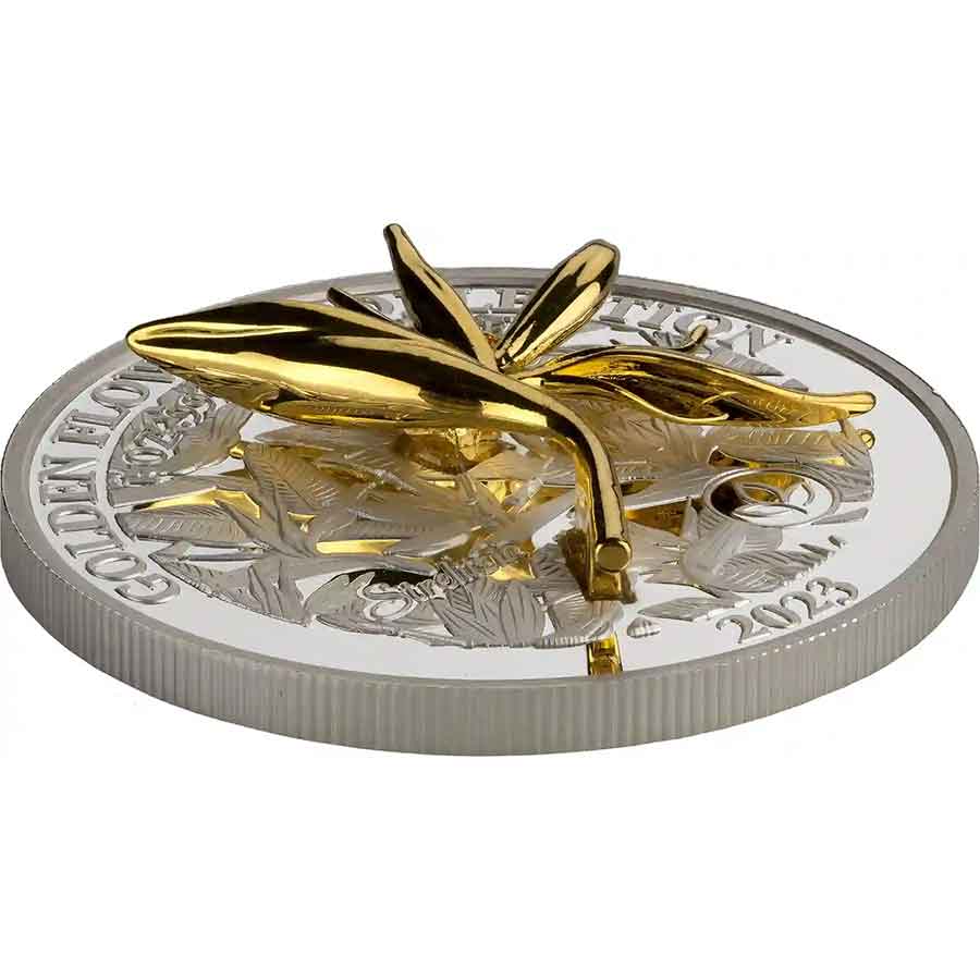 Untitled-2 Strelitzia Golden Flower Collection Silver Proof Coin