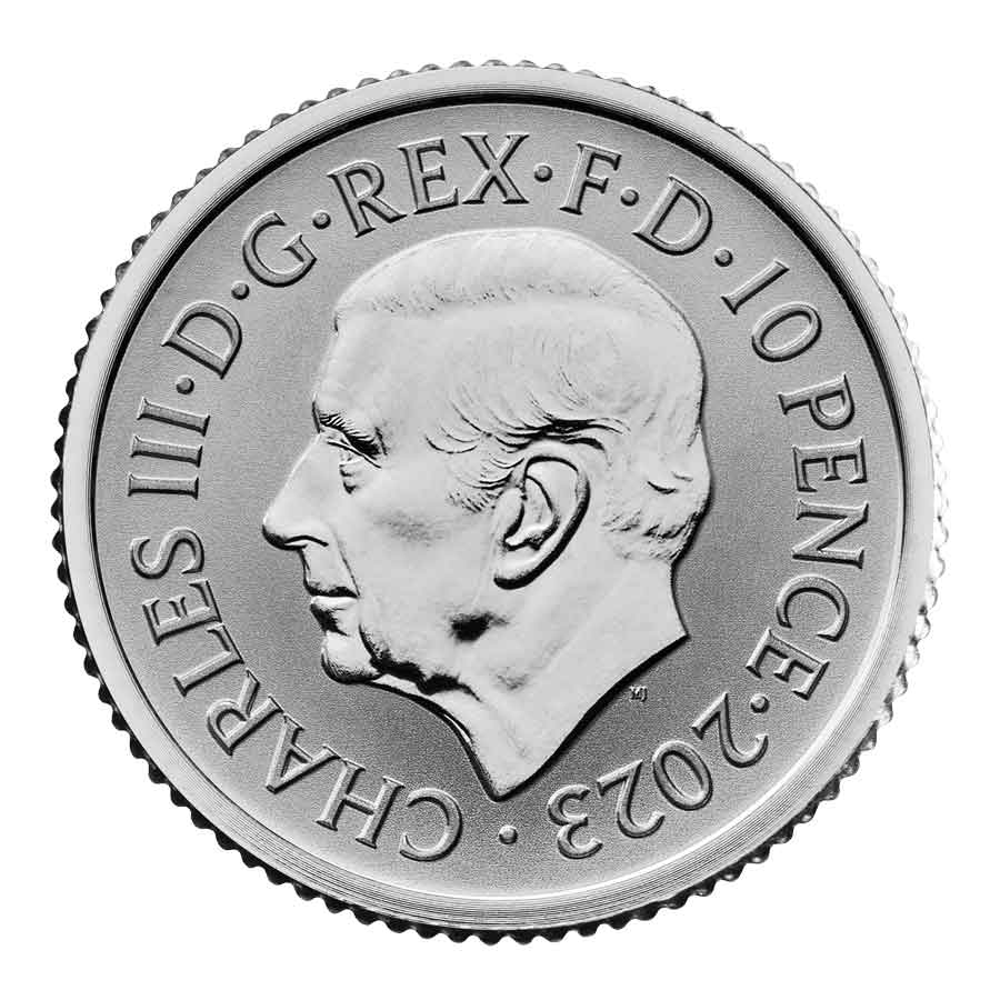 The-Britannia-2023-Frosted-Set-1-20oz-Obverse---BR23SFRFS 2023 Britannia 1/20 oz Reverse Frosted Silver Proof Coin