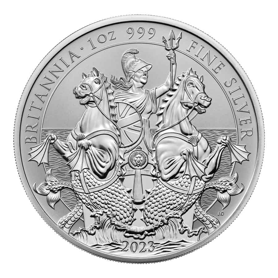 The-Britannia-2023-Frosted-Set-1oz-Reverse---BR23SFRFS 2023 1 oz Britannia Reverse Frosted Silver Proof Coin