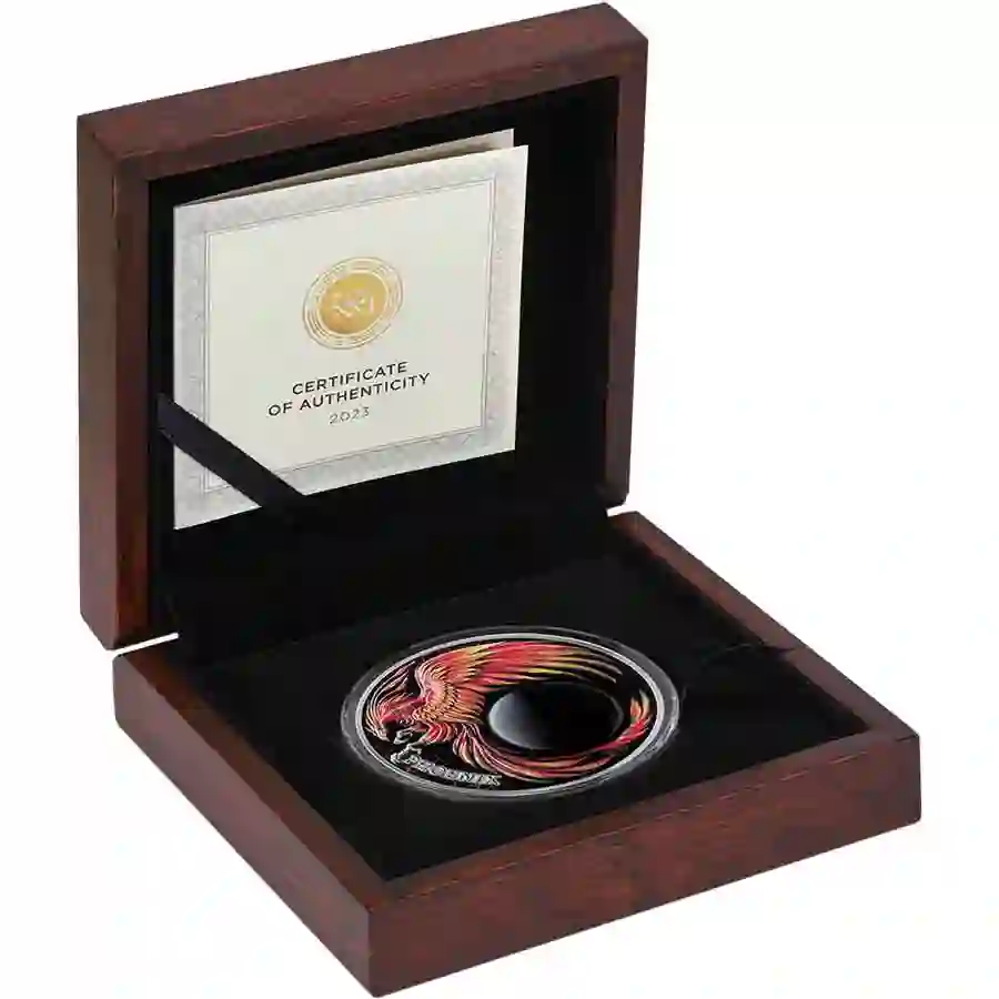 CF_Phoenix_box1_1000x1000 2023 Phoenix High Relief Silver Coin