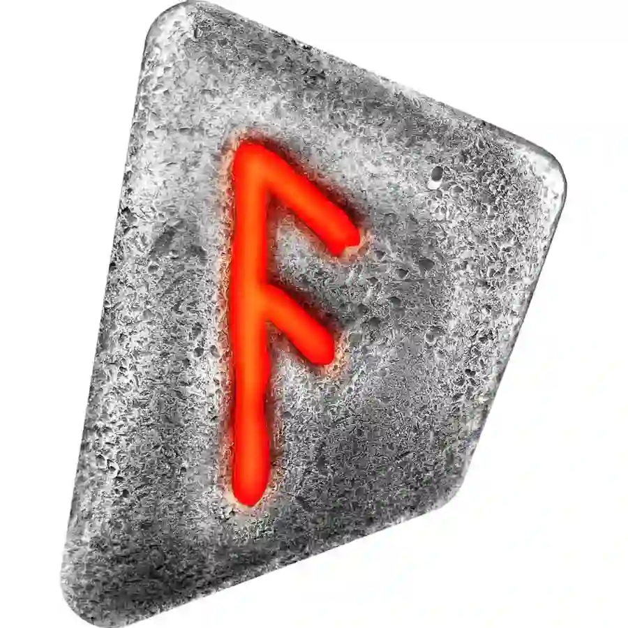 Ansuz-Rune Germania 1 Ounce Ansuz Rune UV Color Antique Finish Silver Cast Bar