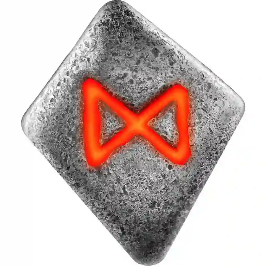 Dagaz-Rune Germania 1 Ounce Dagaz Rune UV Color Antique Finish Silver Cast Bar