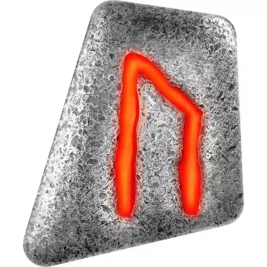 Uruz-Rune Germania 1 Ounce Uruz Rune UV Color Antique Finish Silver Cast Bar