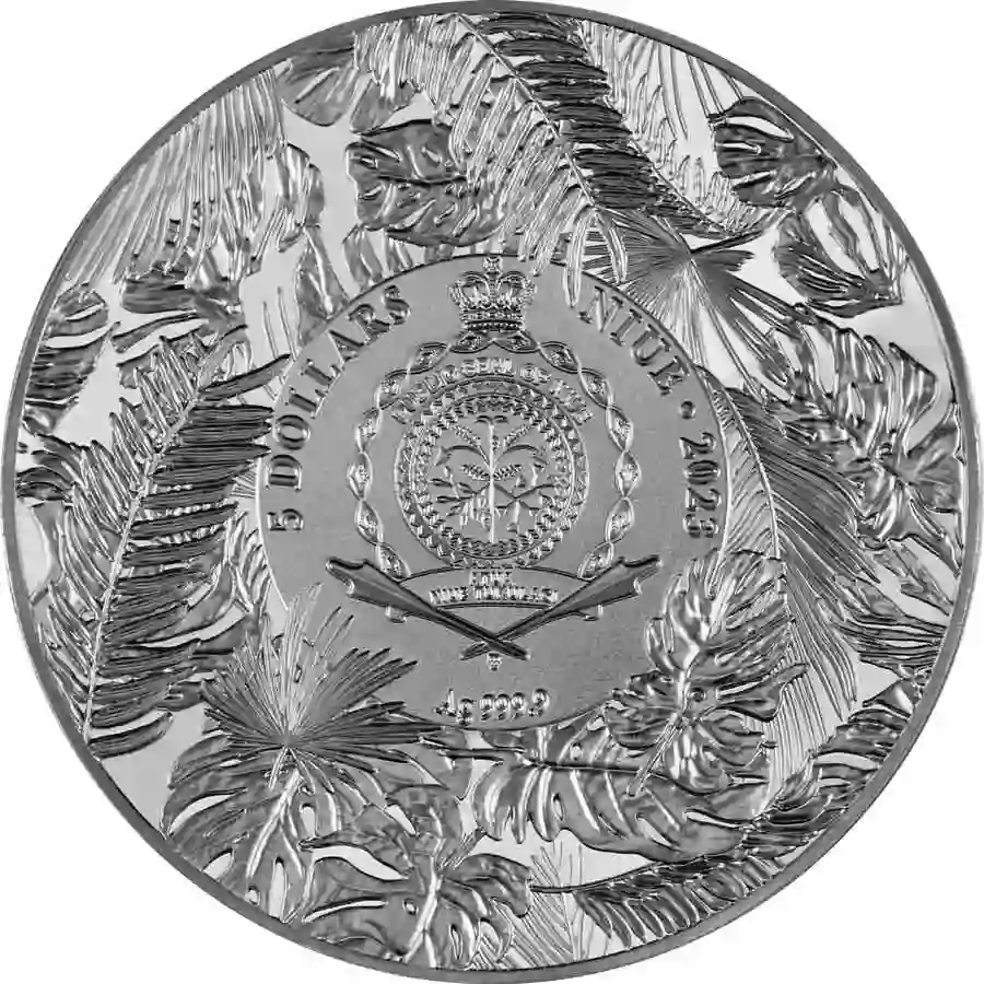 niue-island-2023-chameleon-2-oz-silver-hr_r_900 2023 Niue 2 oz Representitives of the Species Chameleon UHR Enobled Silver Coin