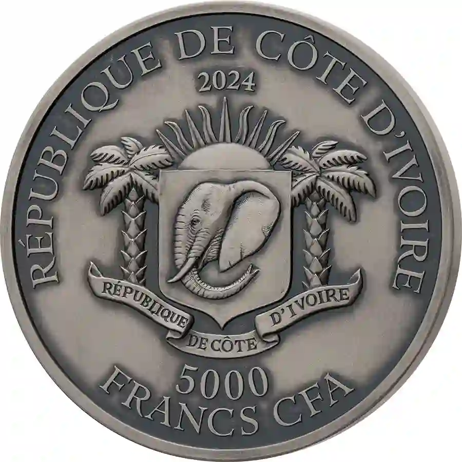 銀盃 純銀 silver まとめ 5個セット 2024 Ivory Coast 2 X 5 oz Edition Signature Dragon Silver Coins