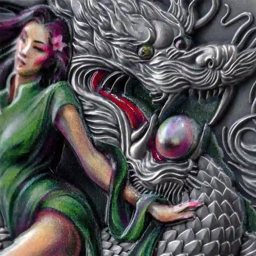 Oriental-Lung_fragm1_1000х1000 2024 Cameroon Oriental Lung 2 oz Color Antiqued Silver Coin