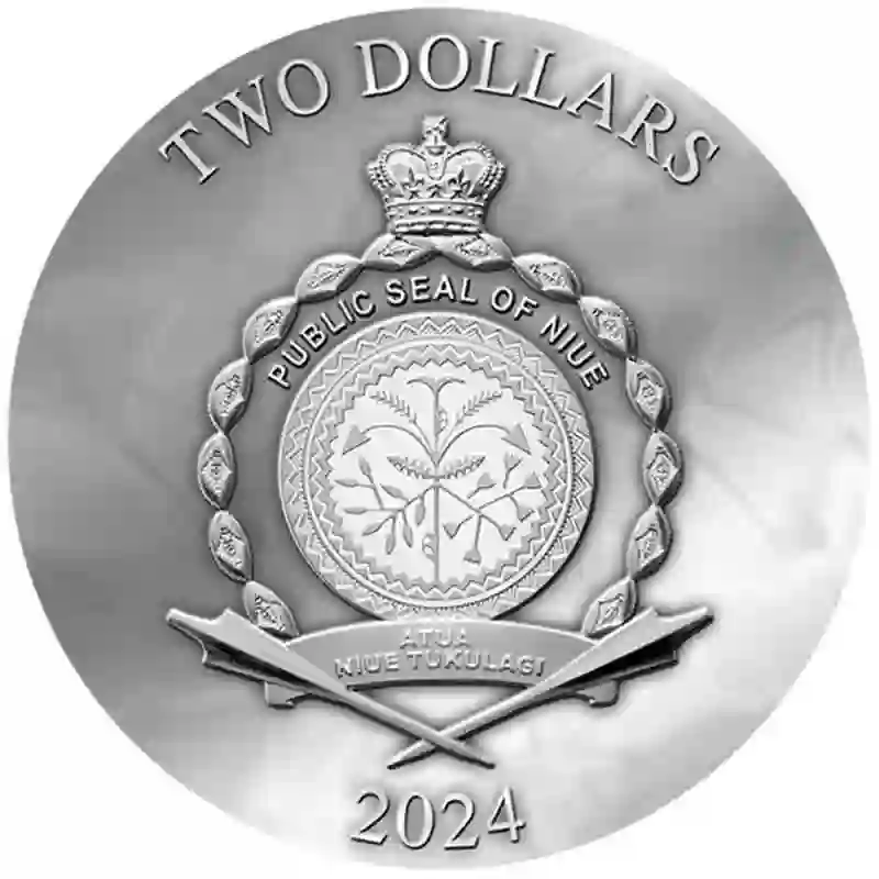 2024_Fauna_back 2024 Dark Beauties Fauna Vintage Print High Relief Silver Coin