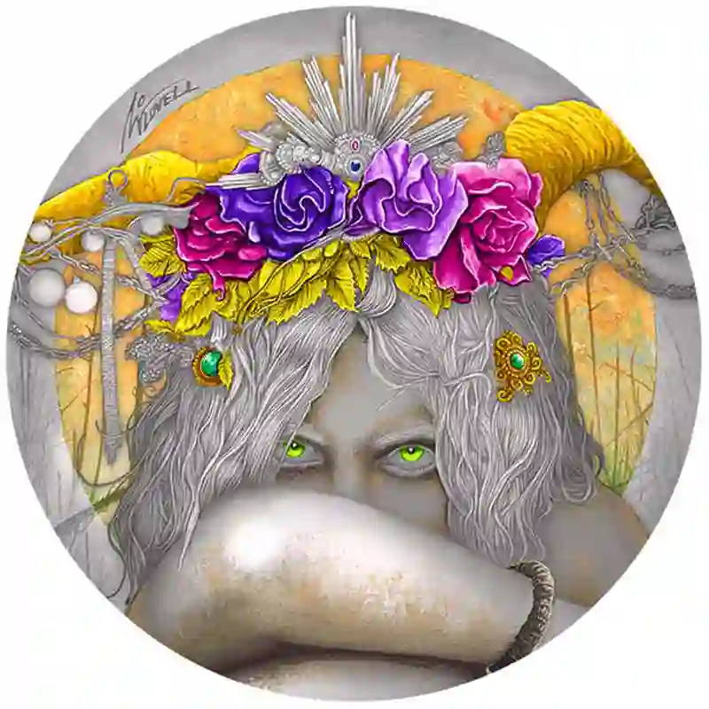2024_Fauna_front 2024 Niue 50 Gram Dark Beauties Fauna Vintage Print High Relief Silver Coin