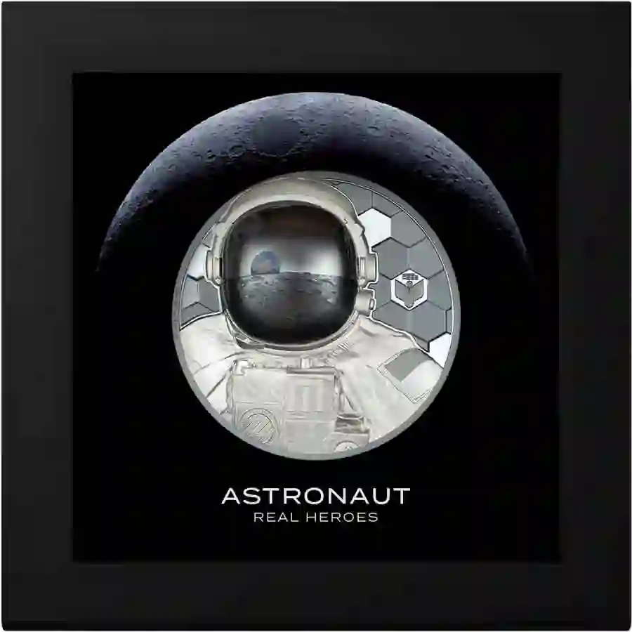 30504_Real-Heroes---Astronaut_x 2024 Real Heroes Astronaut 3 oz Ultra High Relief Silver Proof Coin