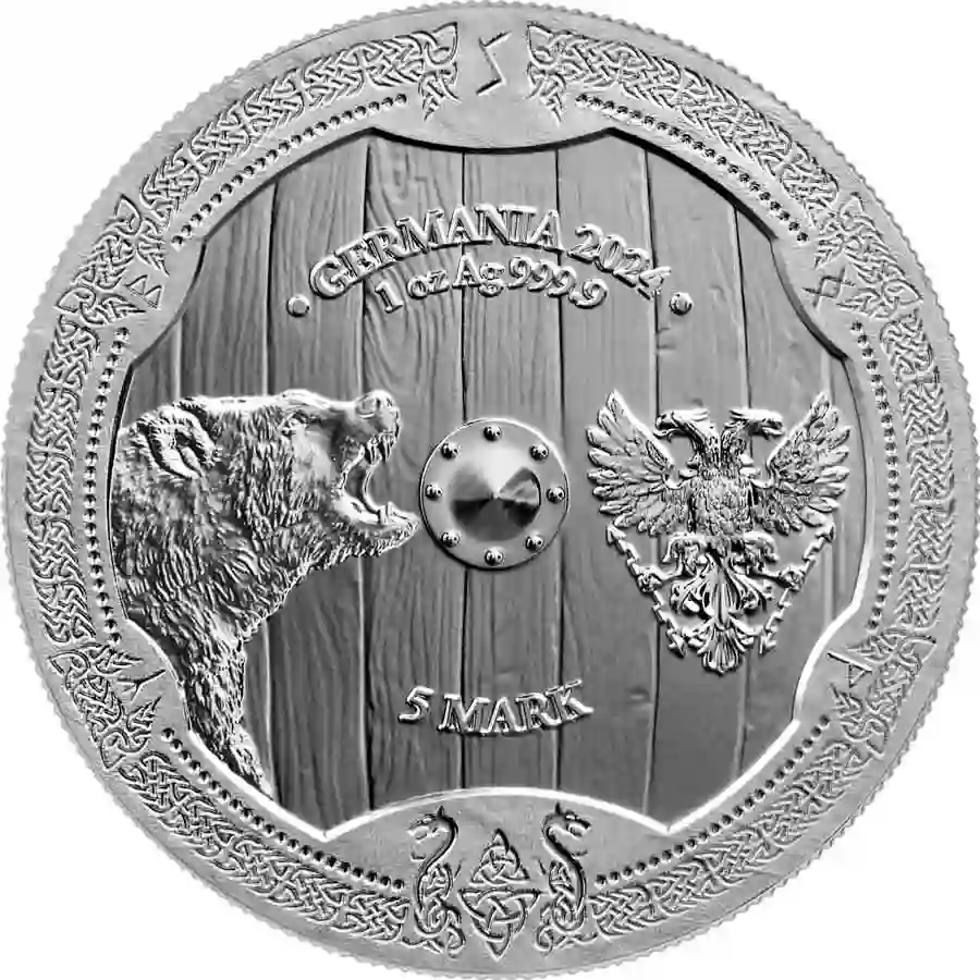 2024-valkyries-solveig-1-oz-silver-bu-900_r 2024 Germania 1 oz Valkyries Solveig 5 Mark BU Silver Round