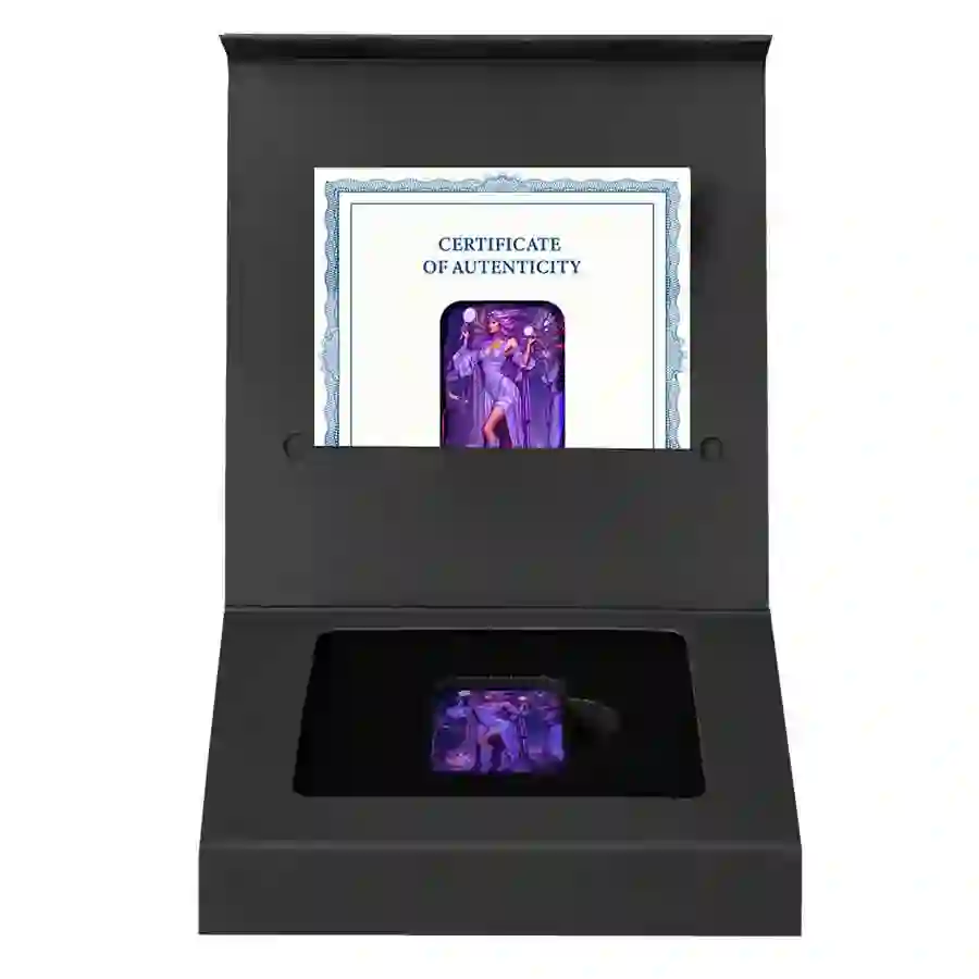 Caja-Interior_inside 2024 Seven Deadly Sins Vanity 2 oz Color Cast Silver Bar